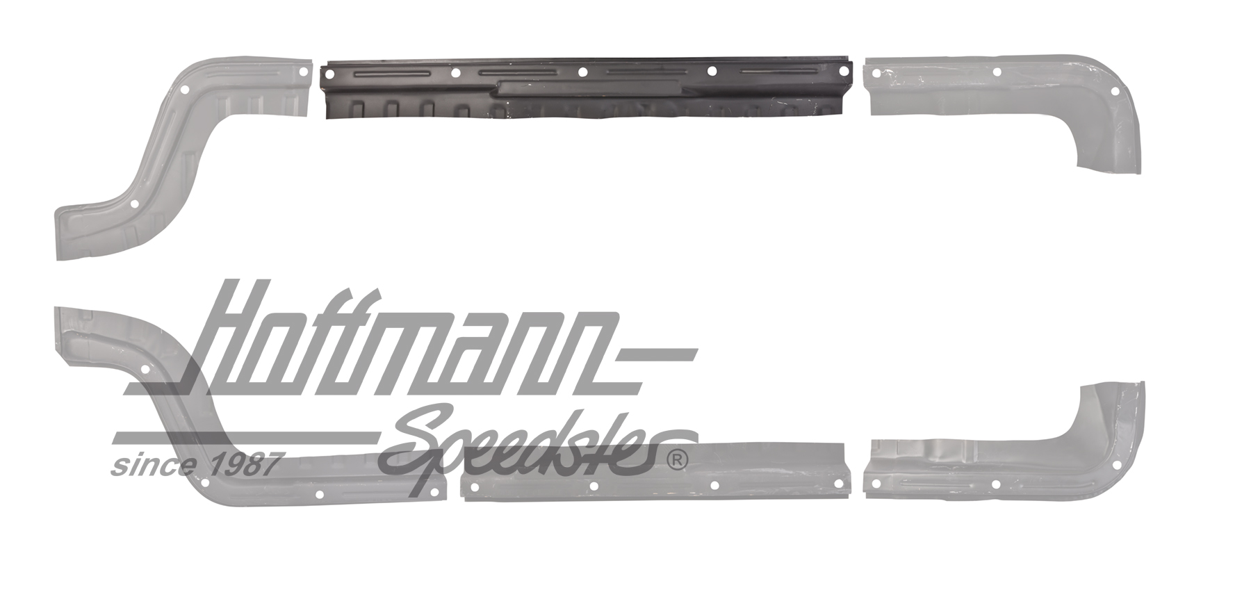 Chapa de reparación, placa de piso, centro, derecha                                                 