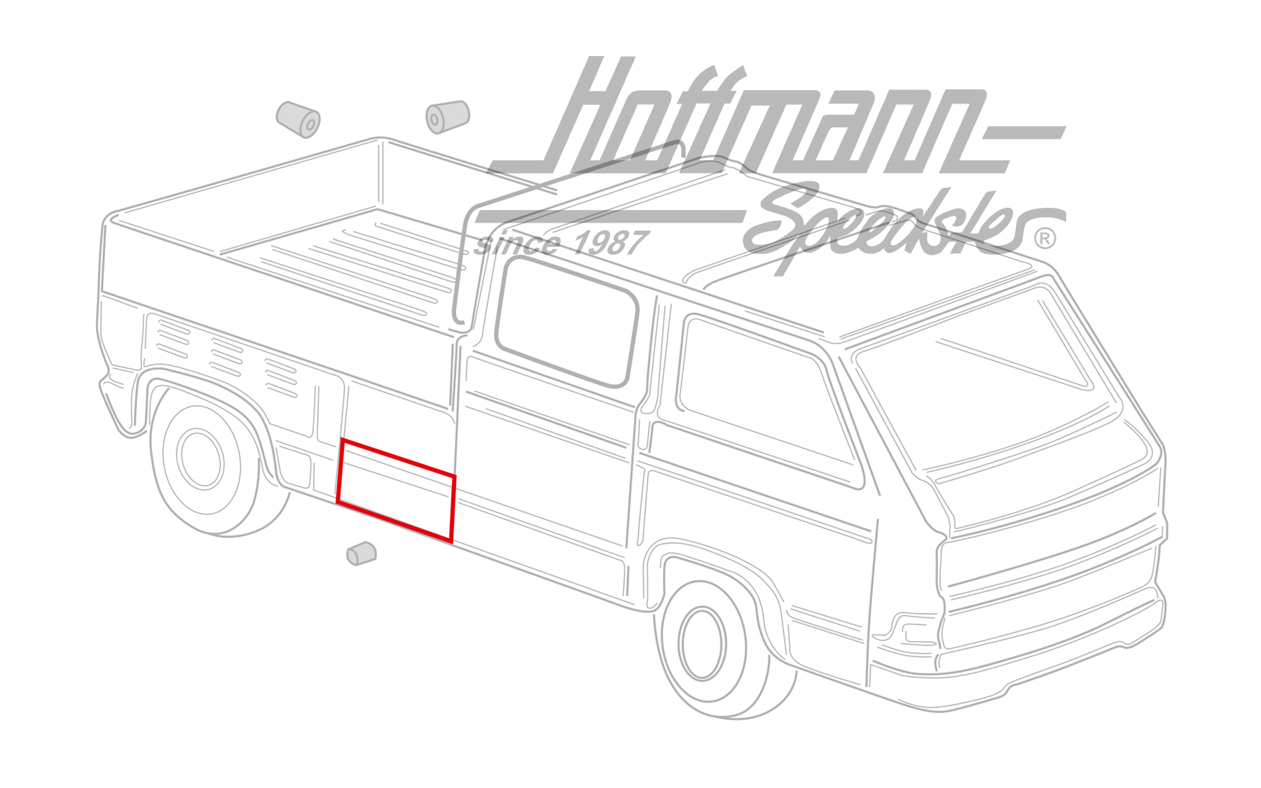 Junta espacio de almacenamiento, Furgoneta T3 Cabina doble | 247 829 571 A | 350-2012