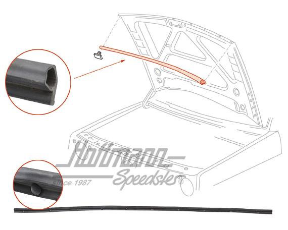 Junta, capó delantero, delante, Golf 2 | 191 823 737 A | 208-7050