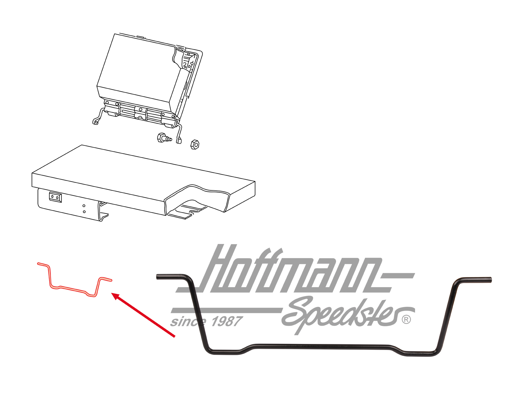 Soporte, banco, posterior, Tipo 181 | 181 885 557 | 080-5080-10