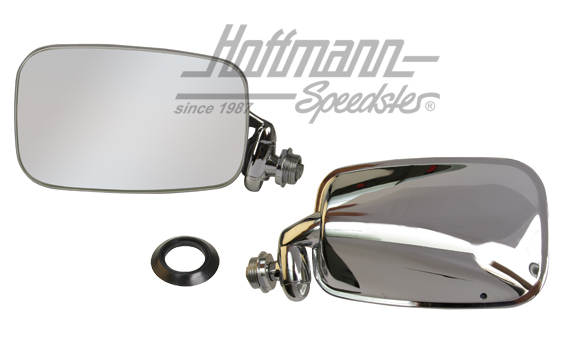 Retrovisor exterior, Karmann Ghia, forma rectangular, izquierdo | 141 857 501 B | 060-6111