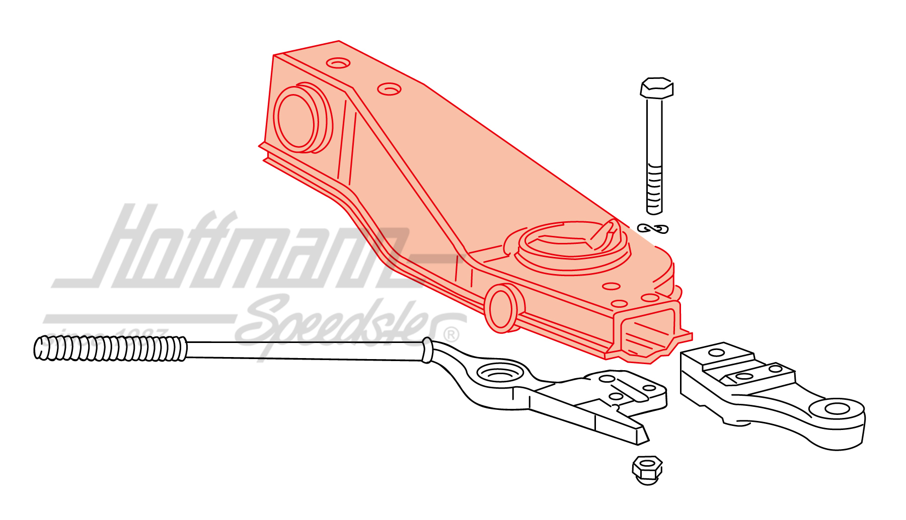 Brazo de suspensión, Furgoneta T3, 5.79-9.84, izquierda                                             