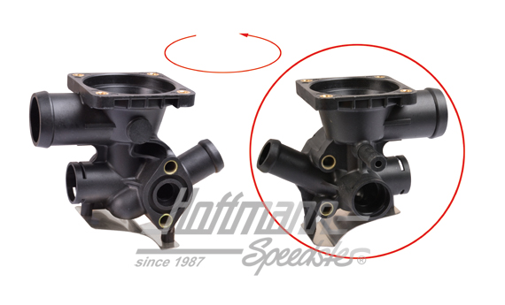 Cárter del termostato, 1.9 WBX, sin radiador de aceite | 025 121 115 A | 307-4034