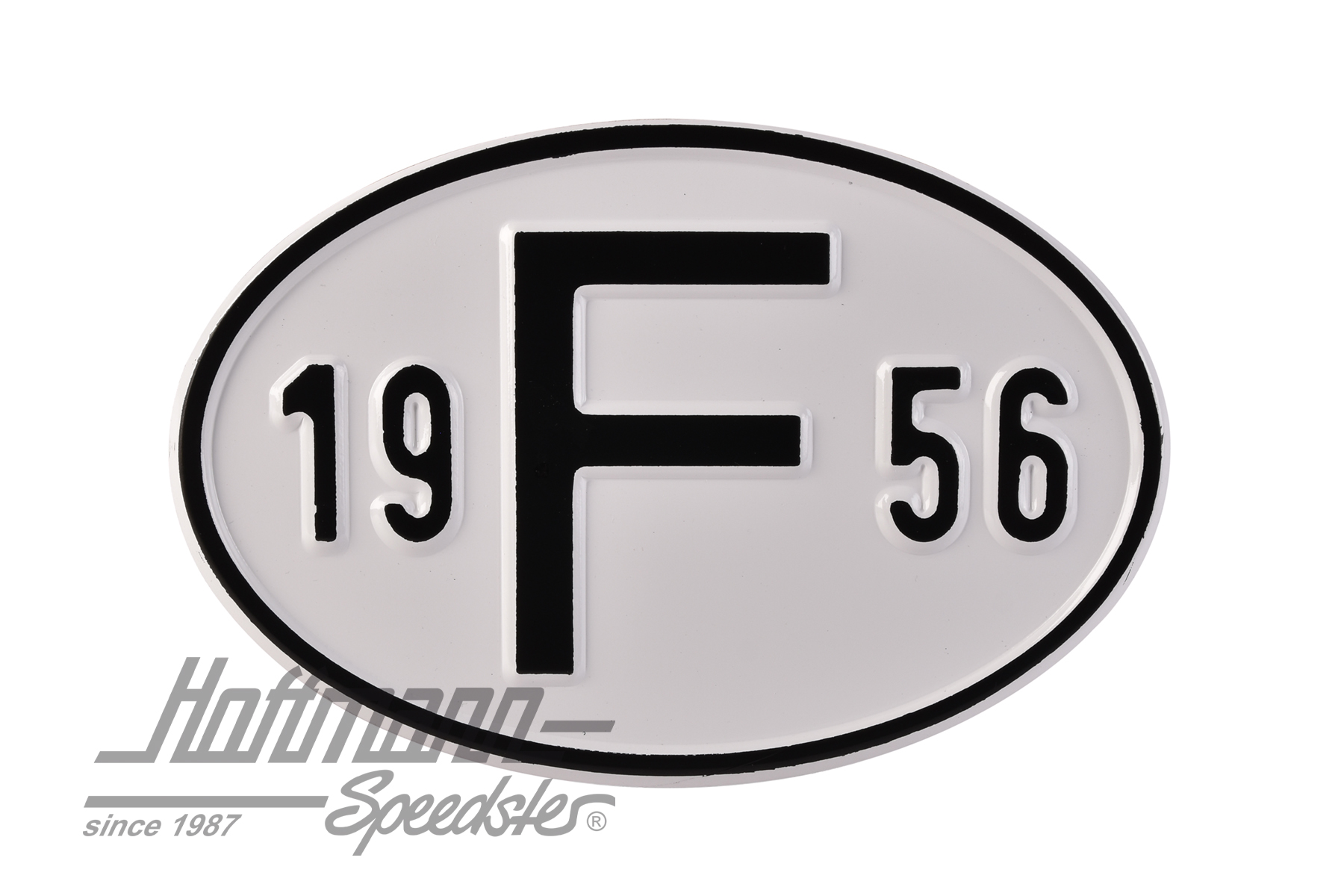 Placa de nacionalidad "F" (Francia), "1956", aluminio |  | 020-2399-56