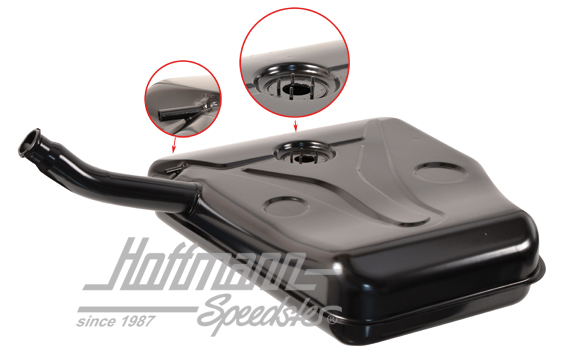 Depósito, Porsche 356, 62-65, Calidad Superior, negro | 644 201 001 07 | 505-0052