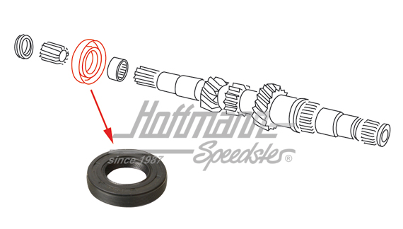 Anillo de junta del eje principal, grande, 1.5-1.8 | 020 311 113 | 170-2220