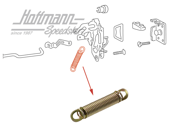 Resorte, cerradura de puerta, 8.71- | 111 837 061 C | 020-2451-22