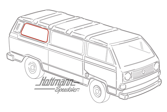 Junta de cristal lateral, posterior, izqdo./dcho., con ranura | 255 845 341 | 350-5406
