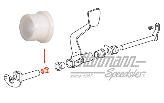 Casquillo, pedal de embrague, 911/914 | 911 423 341 01 | 530-3120-44