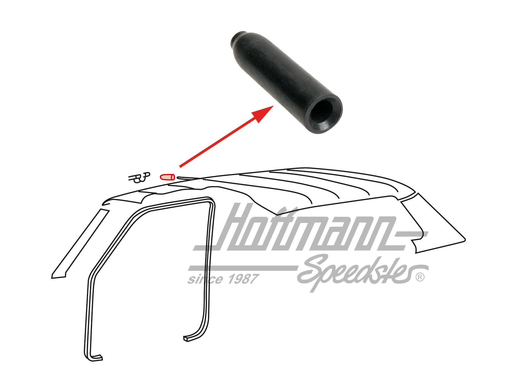 Caperuza, tensor de techo, Golf 1 | 311 867 649 | 180-5560-12