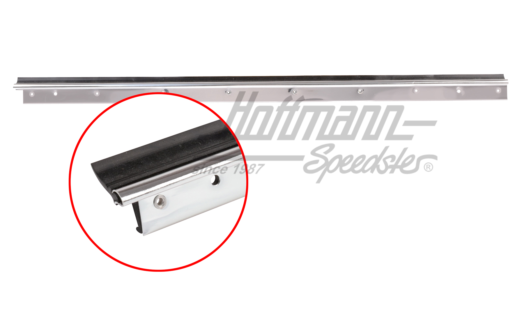 Junta de ranura de ventanilla pivotante, exterior, aluminio, izqda., 65- | 151 847 345 B | 020-4941