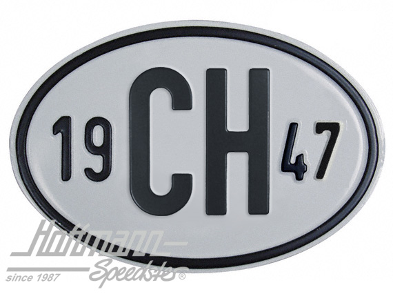 Placa de nacionalidad "CH" (Suiza), "1947", aluminio |  | 020-2401-47