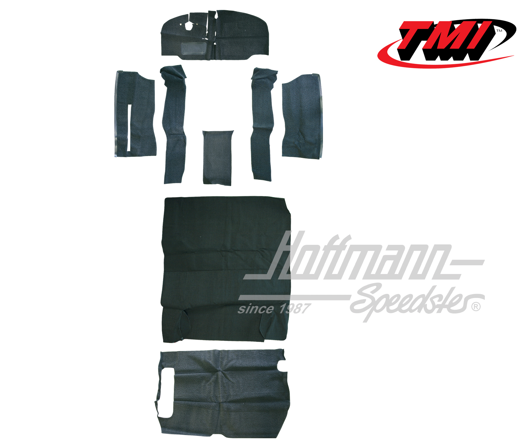 Juego de alfombrillas, Furgoneta T2, 8.67-7.72, gris | 34-F2105-407 | 098-0025