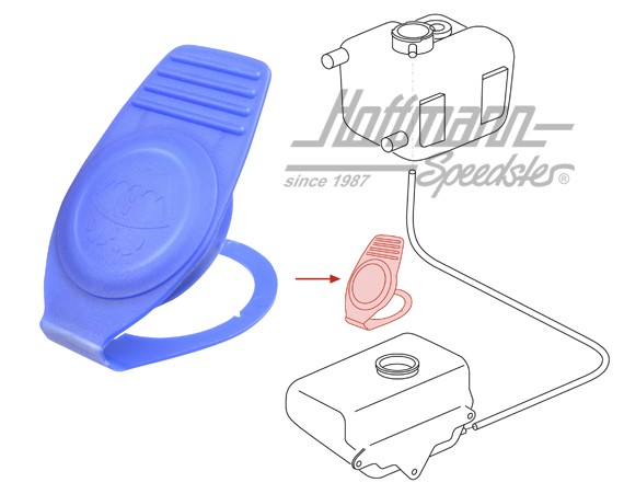 Tapa, depósito del agua, Golf 1/2, 54 mm | 8D0 955 455 | 190-5530