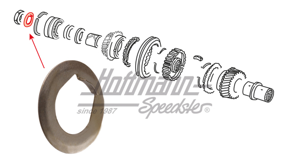 Chapa de seguridad, piñón cónico / eje principal | 113 309 381 A | 020-4570-90