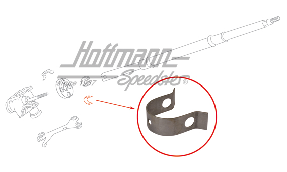 Chapa de bloqueo, brida de tubo dirección superior | 111 415 543 | 020-4300-28