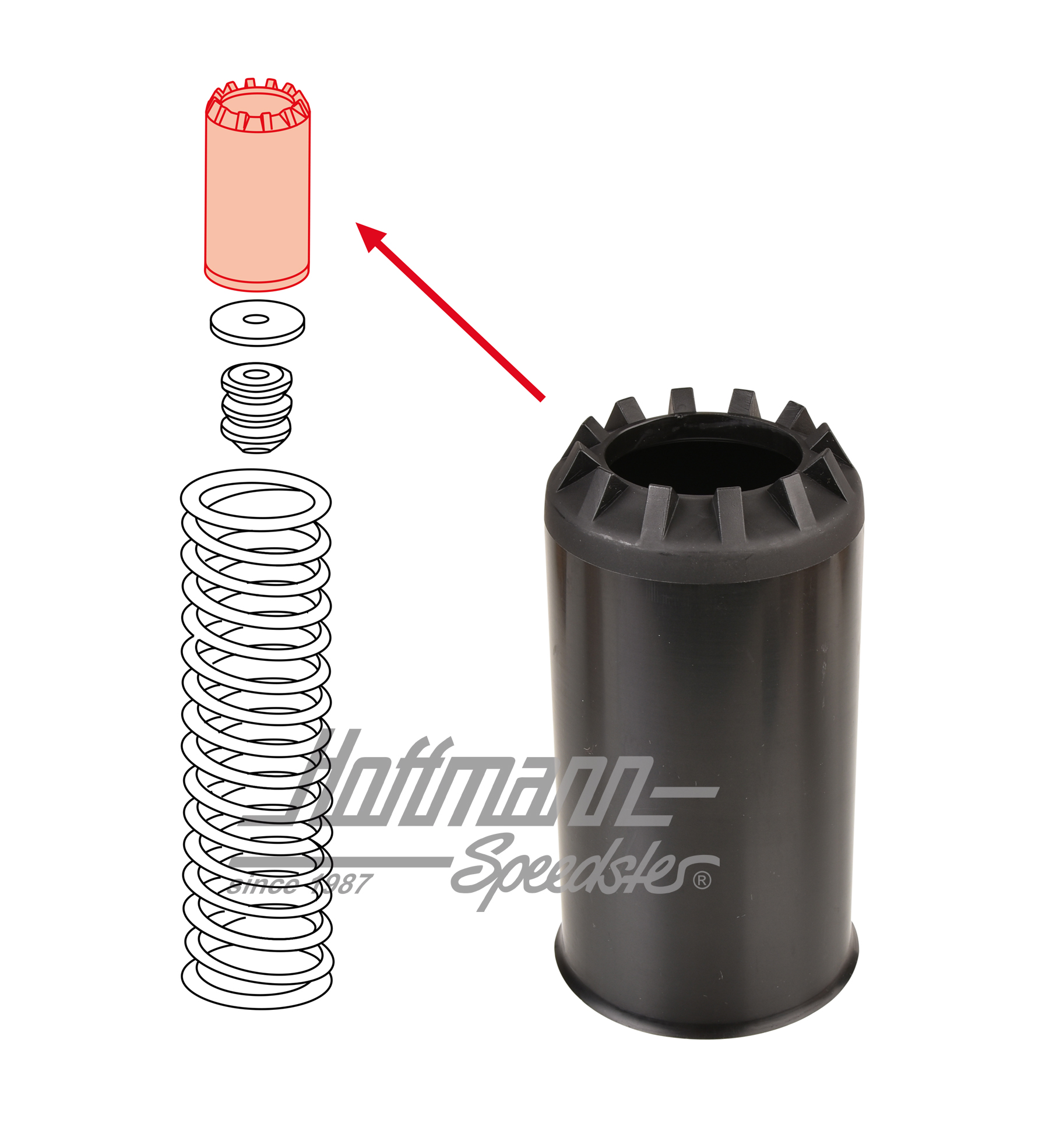 Fuelle, amortiguador
, posterior, 89-90                                                            