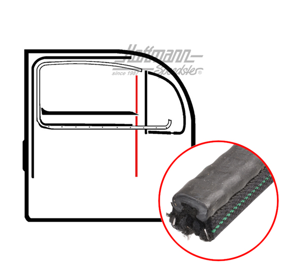 Perfil de guía, ventanilla giratoria, 8.64- | 311 837 433 A | 020-5228