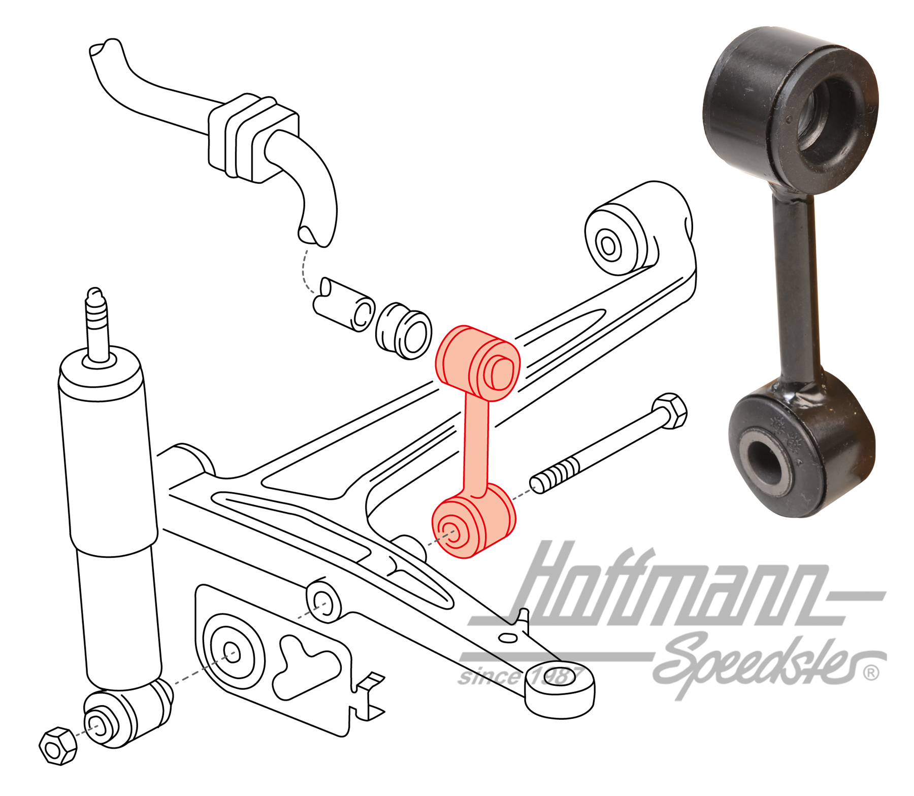 Barra de acoplamiento, estabilizador, anterior, 23 mm | 7D0 411 049 | 404-0567