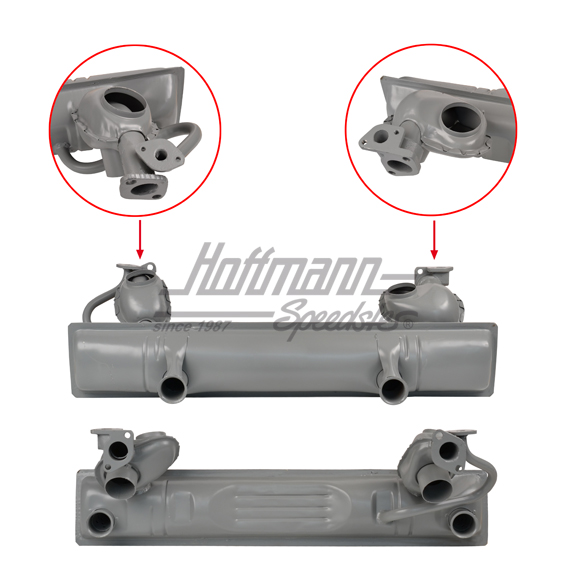 Silenciador de escape, 25KW/34CV, .63-, Calidad Superior | 113 253 053 D/L | 020-3408-25