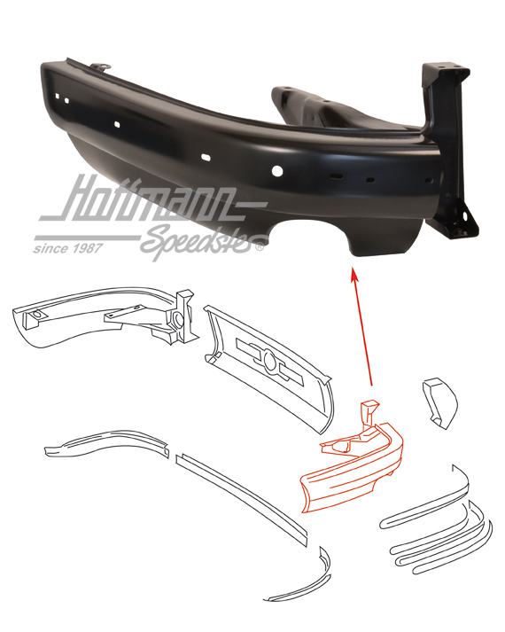 Esquina de parachoques, posterior, 69-73, izquierda | 901 505 021 21 | 510-9932-01