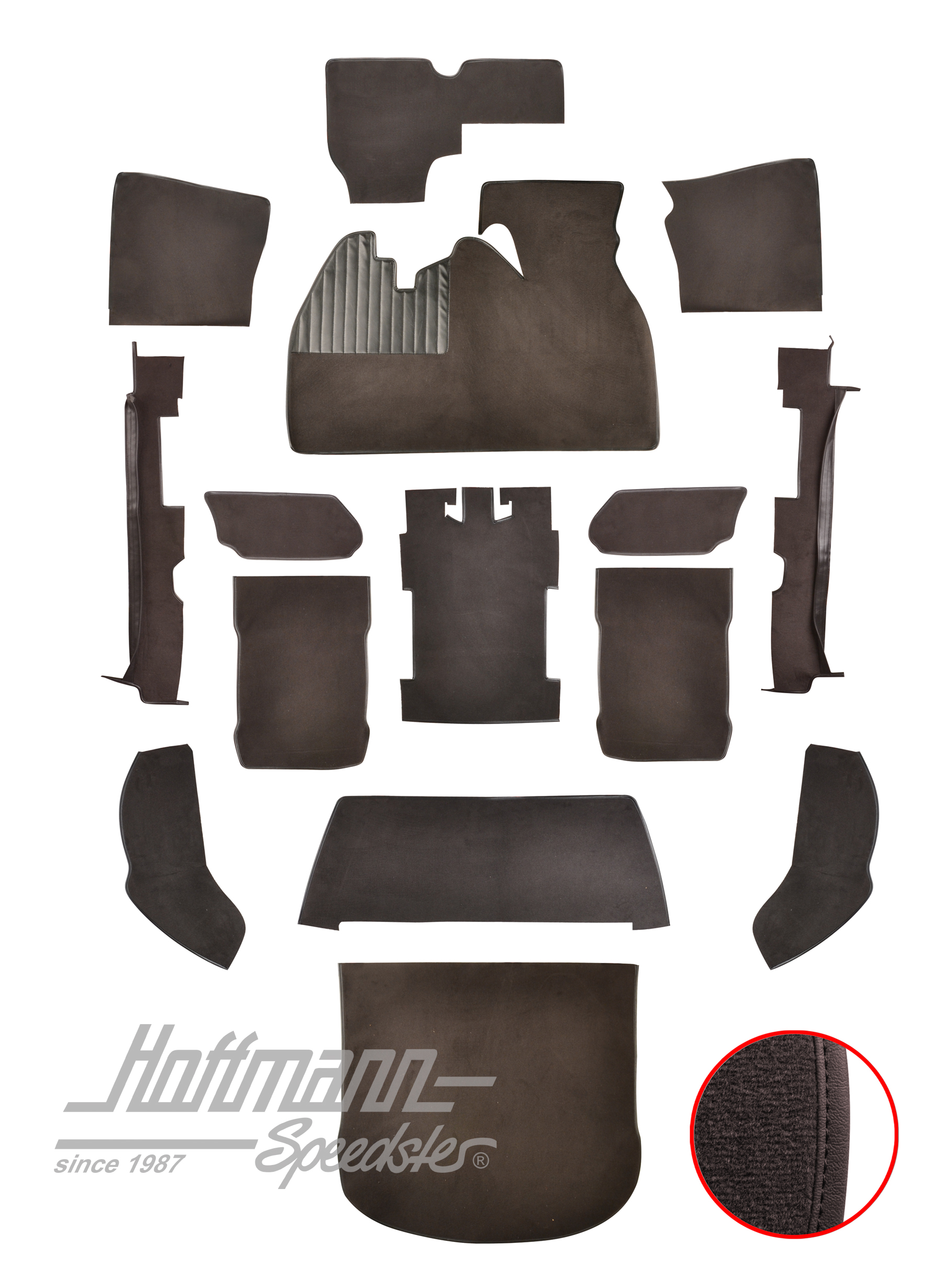 Juego de alfombrillas, Escarabajo Sedán, 1303, gris antracita |  | 026-5722