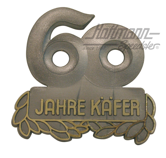 Placa de aniversario "60 Jahre Käfer", gris antracita |  | 021-0183