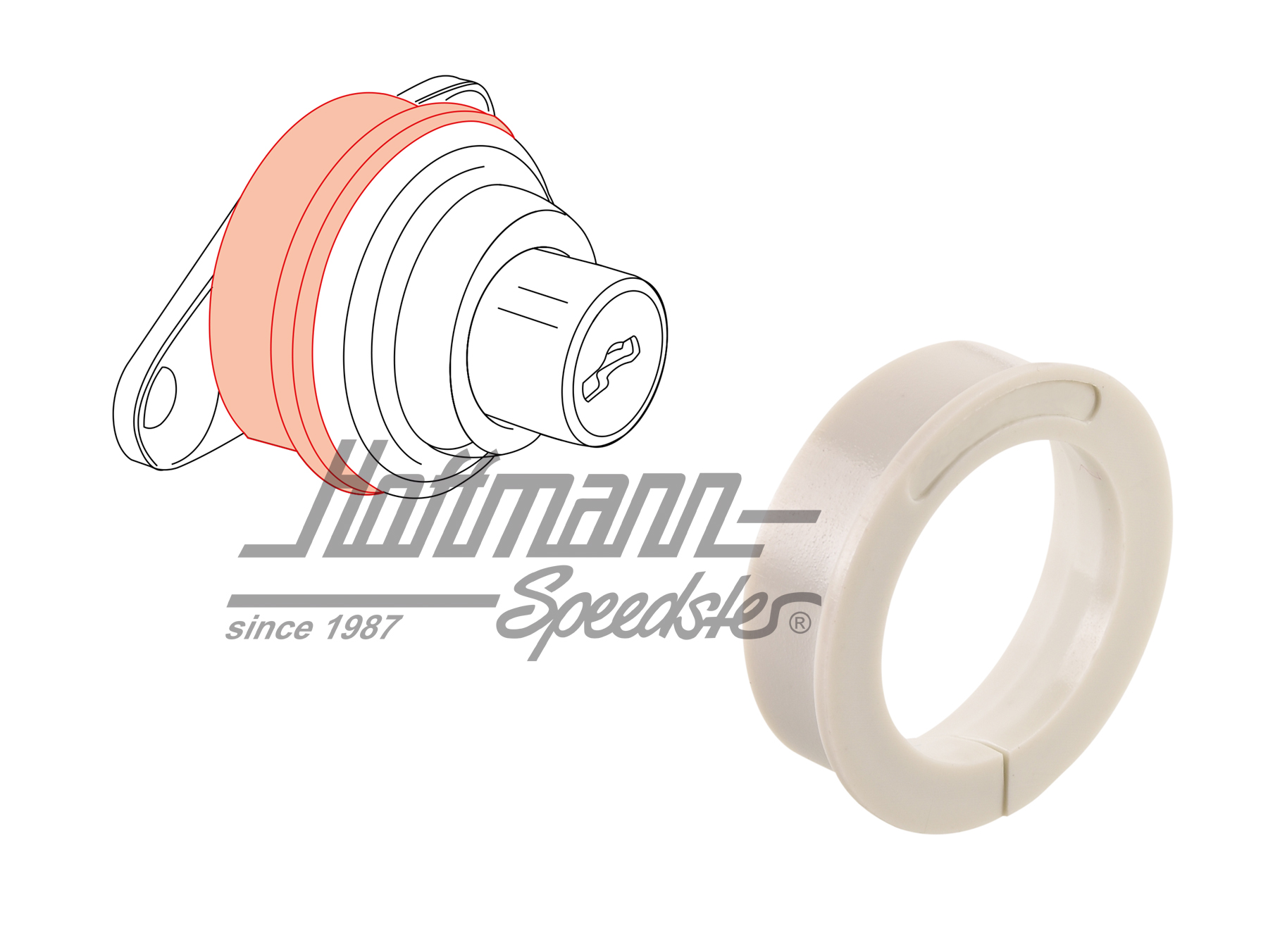 Anillo distanciador, cerradura de portón trasero, 8.63-7.66
 | 211 829 215 | 089-5060-36