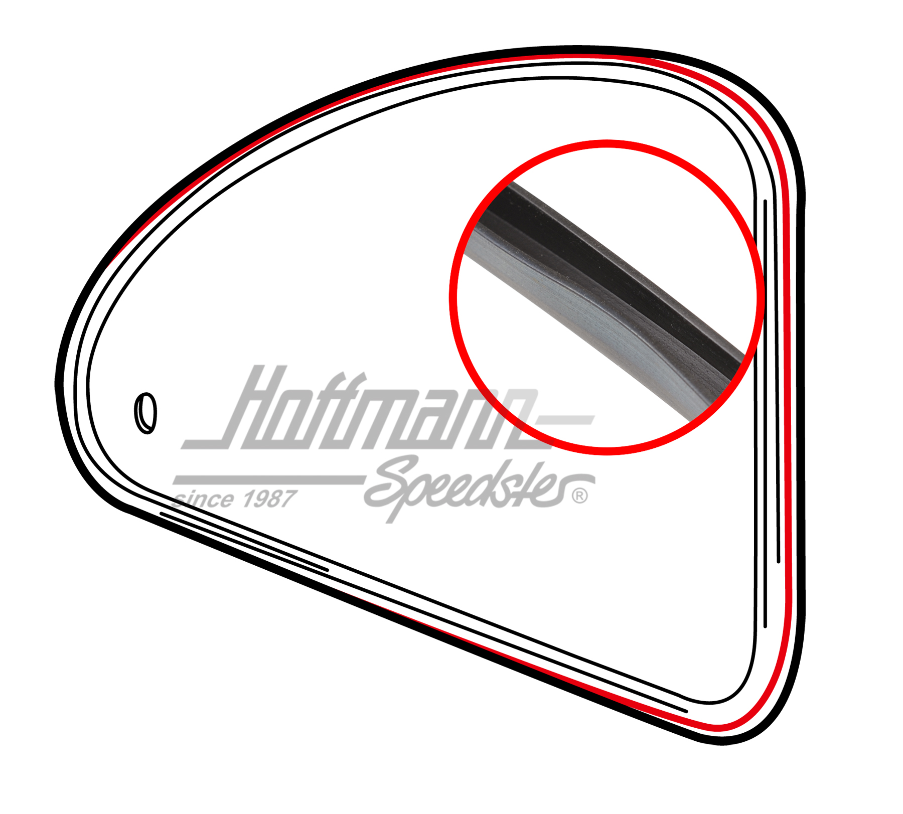 Junta, cristal / marco, posterior, -7.64                                                            