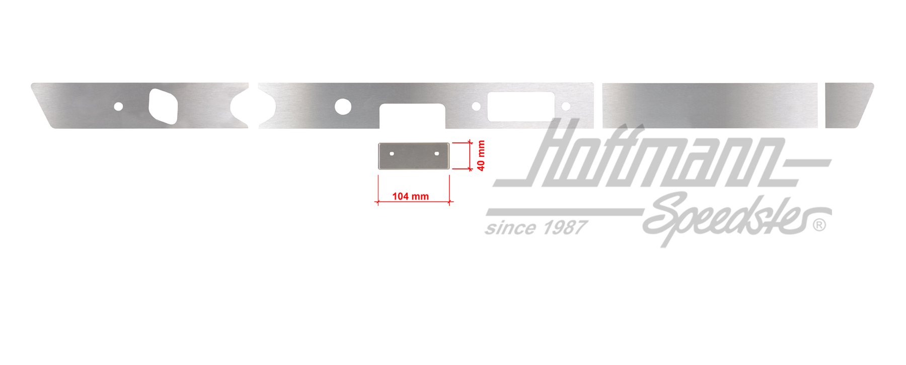 Embellecedor, cuadro de instrumentos, 911, 104x40mm | 901 552 041 52  Satz 3 | 580-0010-40