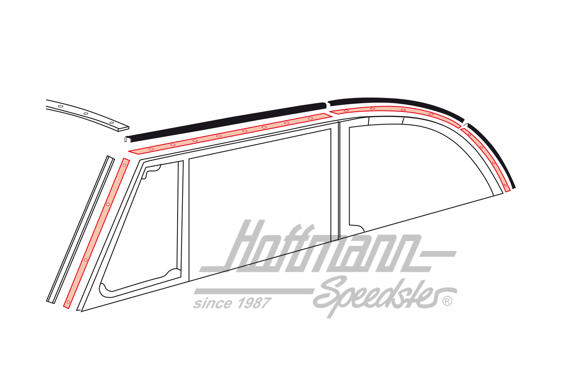 Riel de sujeción para 020-4860, 65-71 | 151 871 359 A | 020-4813