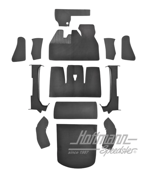 Juego de alfombrillas, Escarabajo Cabriolet, 1302, gris |  | 026-6023