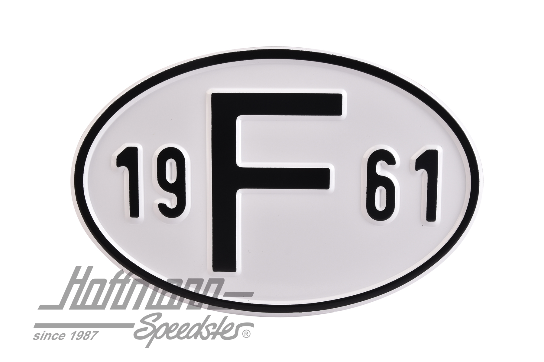 Placa de nacionalidad "F" (Francia), "1961", aluminio |  | 020-2399-61