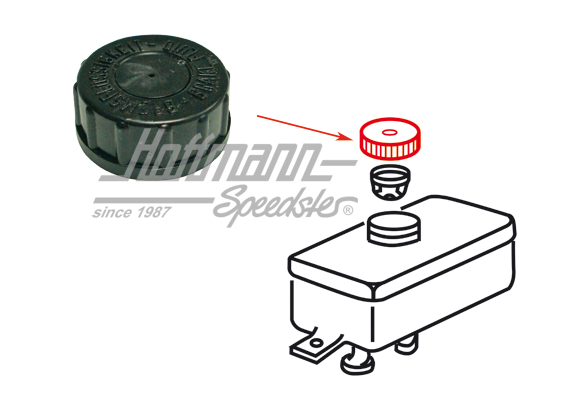 Tapón del depósito de líquido de frenos, negro | 111 611 349 | 020-4085-20