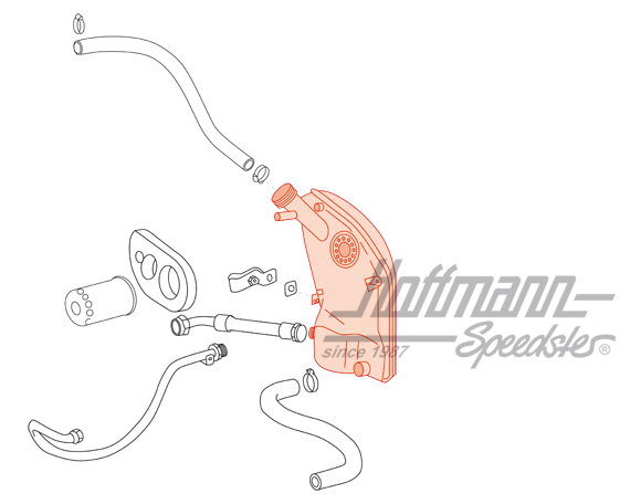 Depósito del aceite,  Porsche, 2.7-3.0, 74-77                                                       