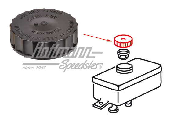 Tapón del depósito de líquido de frenos, atornillable | 191 611 349 A | 020-4085-25