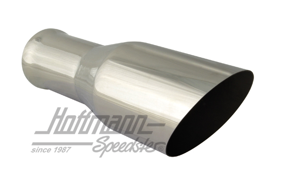 Tubo final de escape, deportivo, acero inoxidable, 102mm, sin ITV                                   