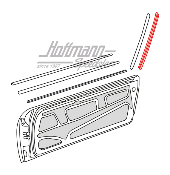 Moldura, junta, arco Targa / puerta, izquierda                                                      