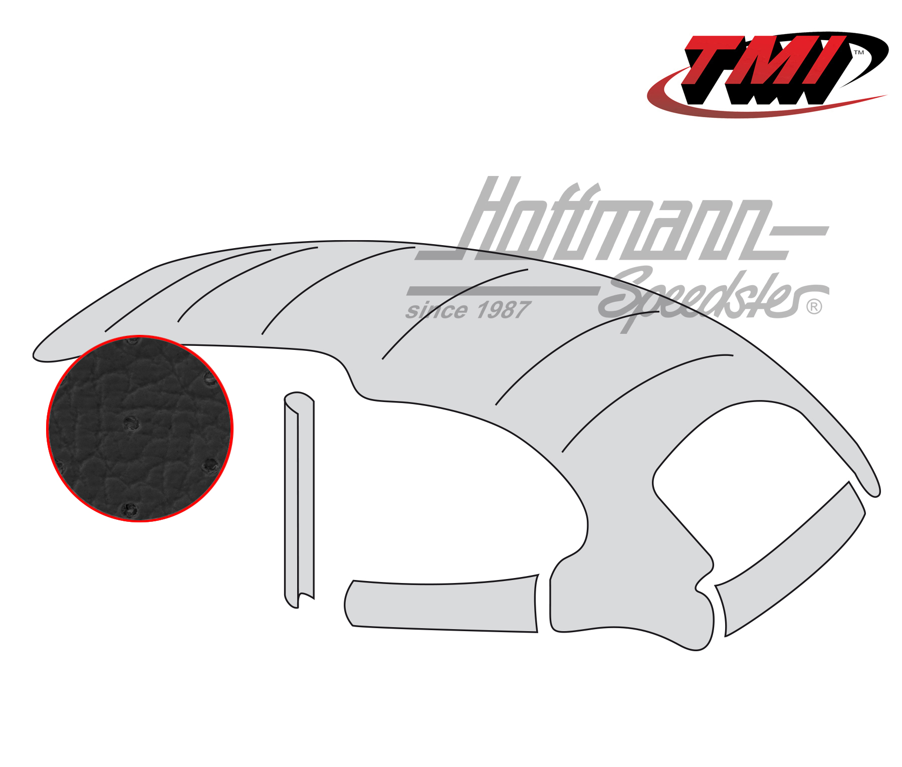 Cielo de techo, universal, con techo plegable, perforado, negro, 46-67 | 20-1109-45 | 055-7170-20