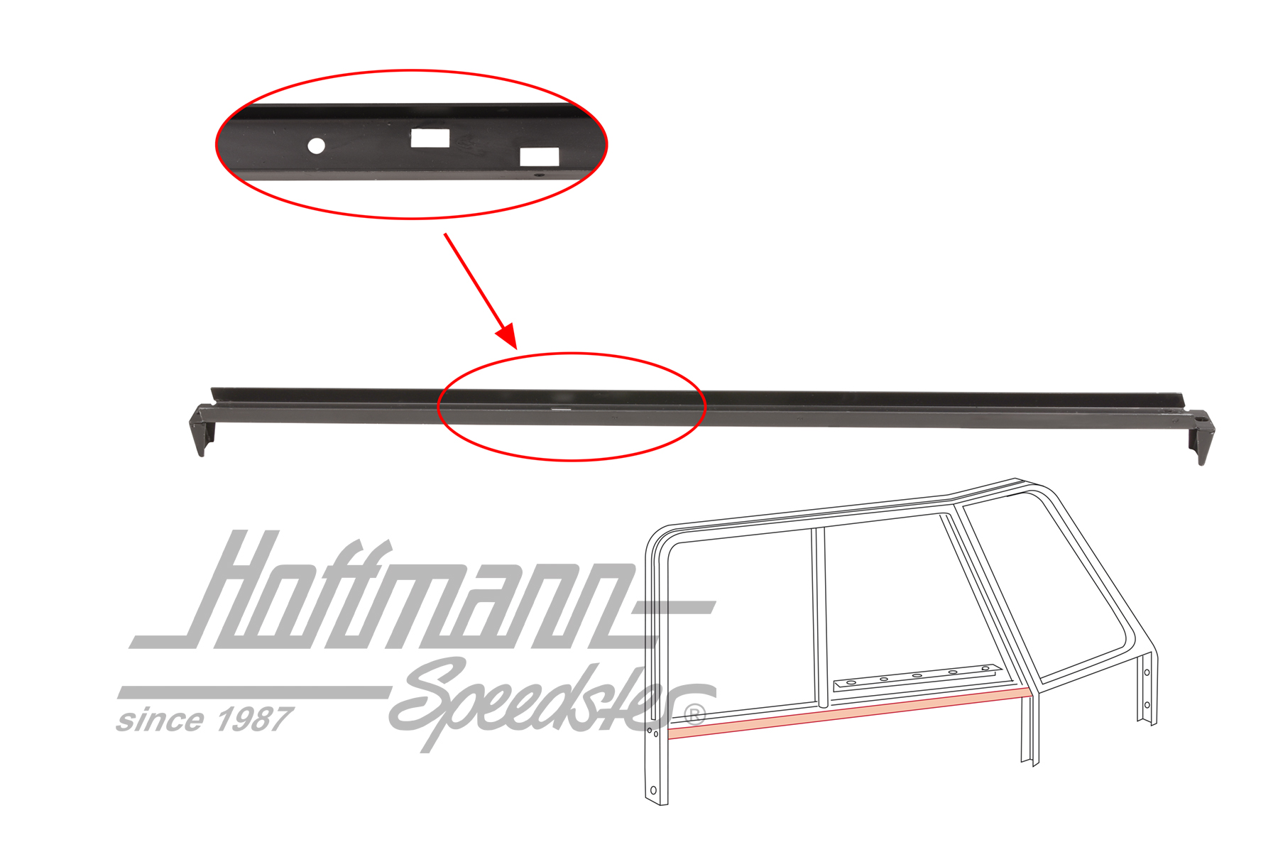 Guía de ventana
, inferior, Furgoneta T1, 55-67, izquierda | 211 837 387 | 089-4584-11