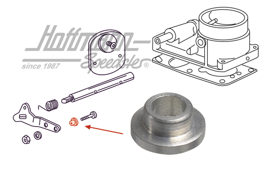 Casquillo, tornillo de tope / eje de válvla de aire | 111 129 173 A | 020-1316-77