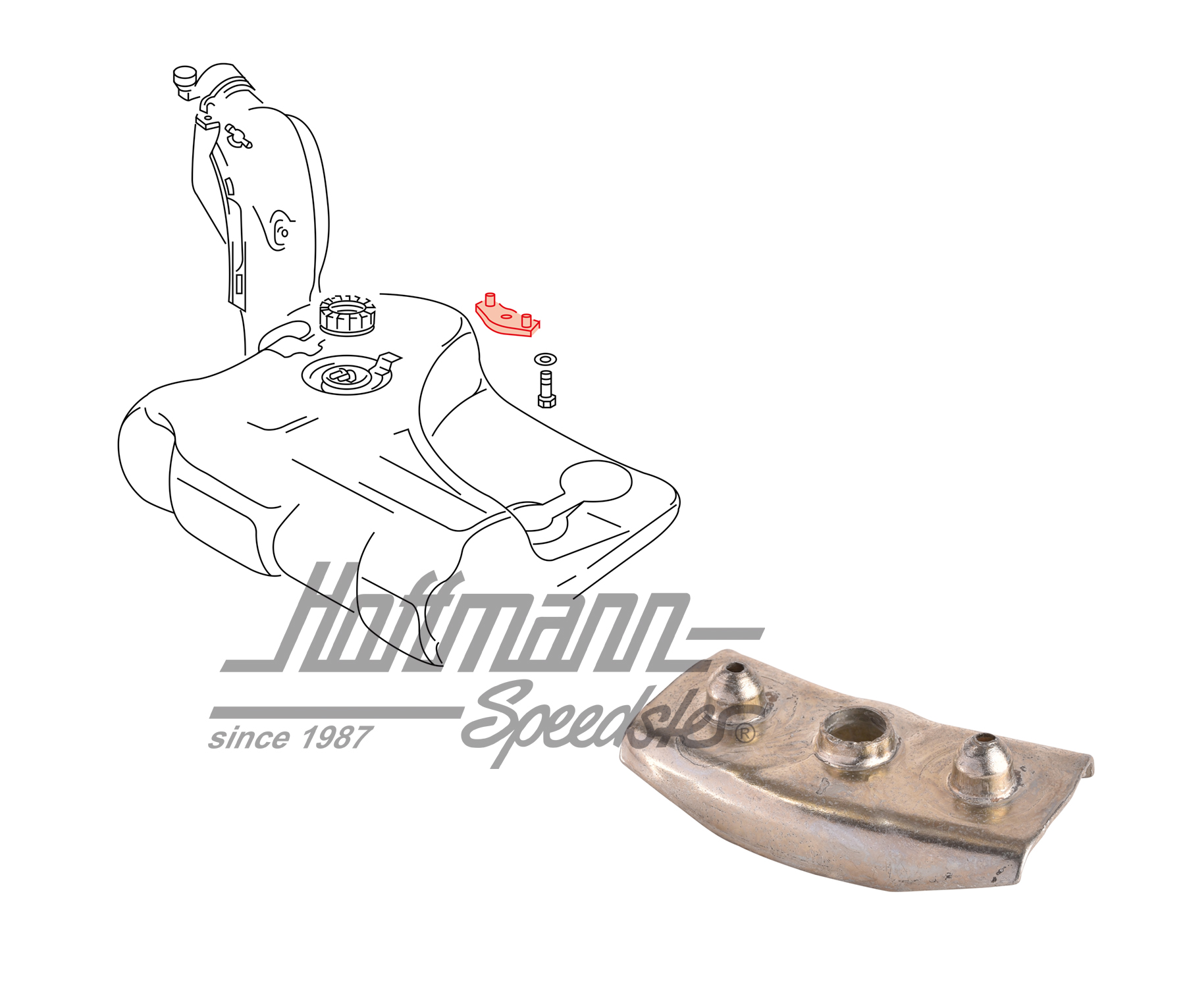 Soporte, cintas tensora 
, depósito, Golf 2/3, NOS | 191 201 661 | 202-2030