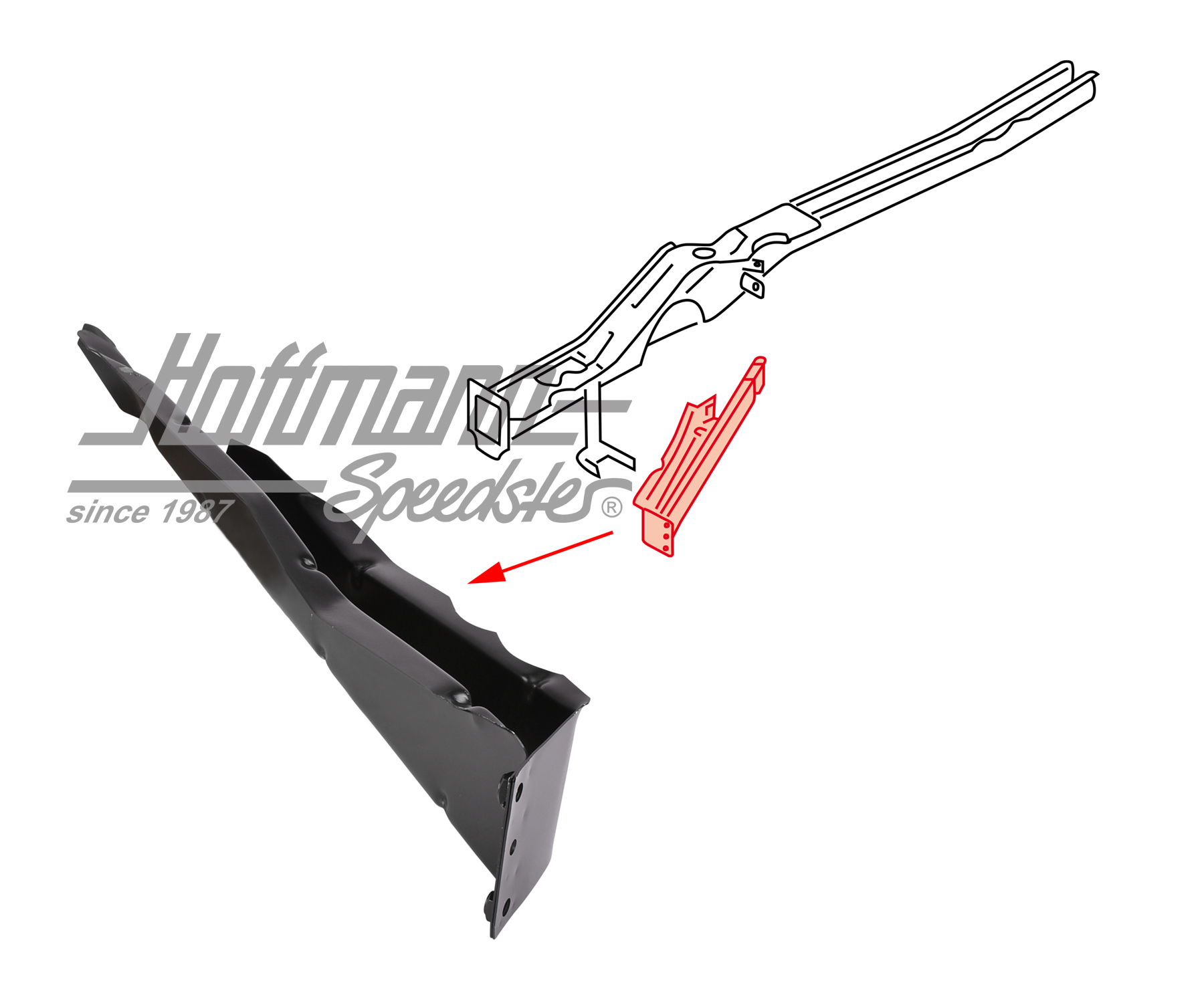 Travesaño, anterior, Furgoneta T4, 9.90-6.03, dcha. | 701 803 706 B | 408-8900-02