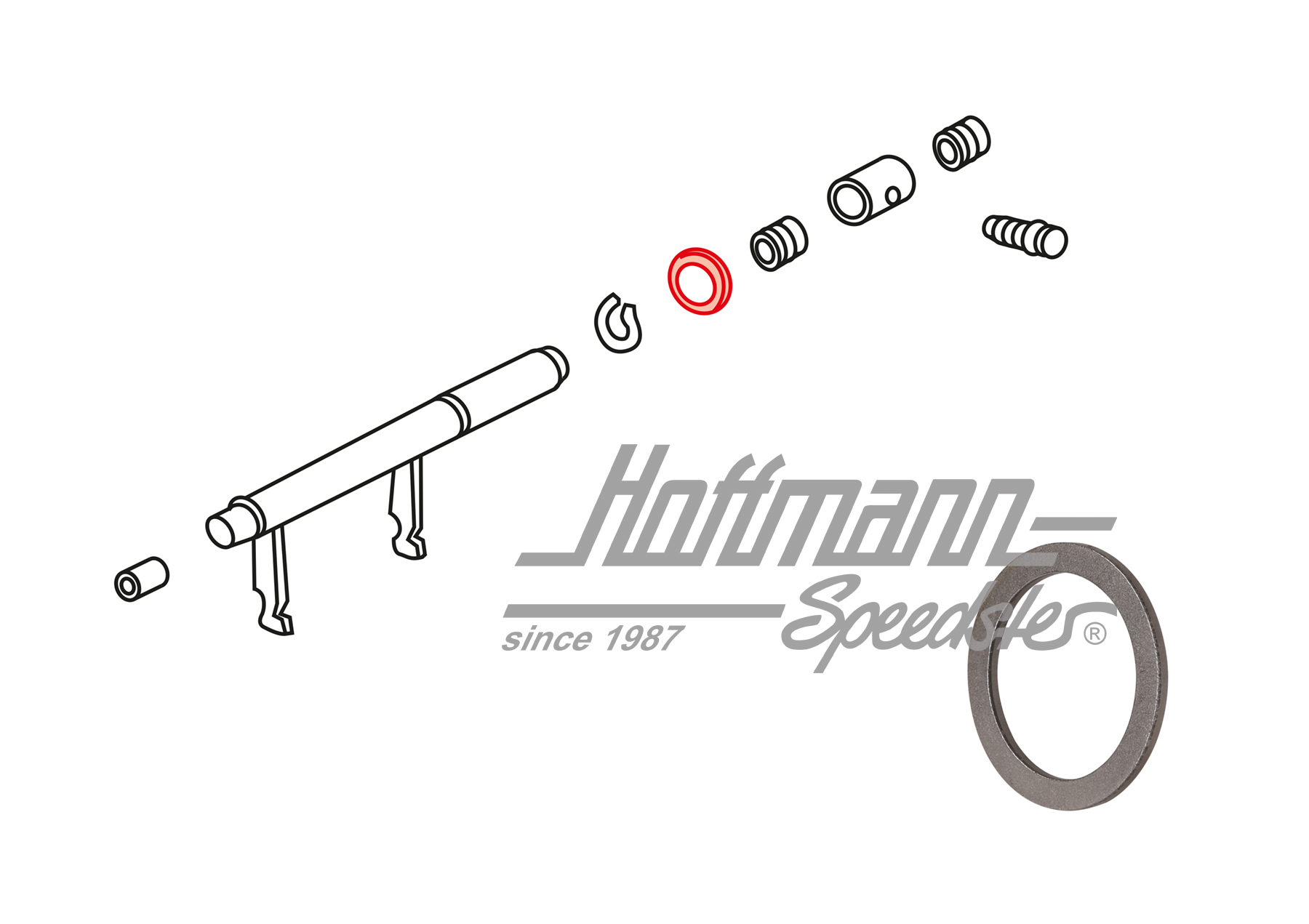 Arandela, eje de desembrague, 20.1mm | 113 141 717 A | 020-4537-31