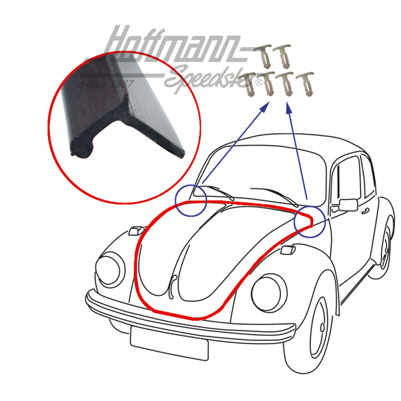 Junta de capó delantero, 1303, Alemania | 133 823 731 | 020-5101-04