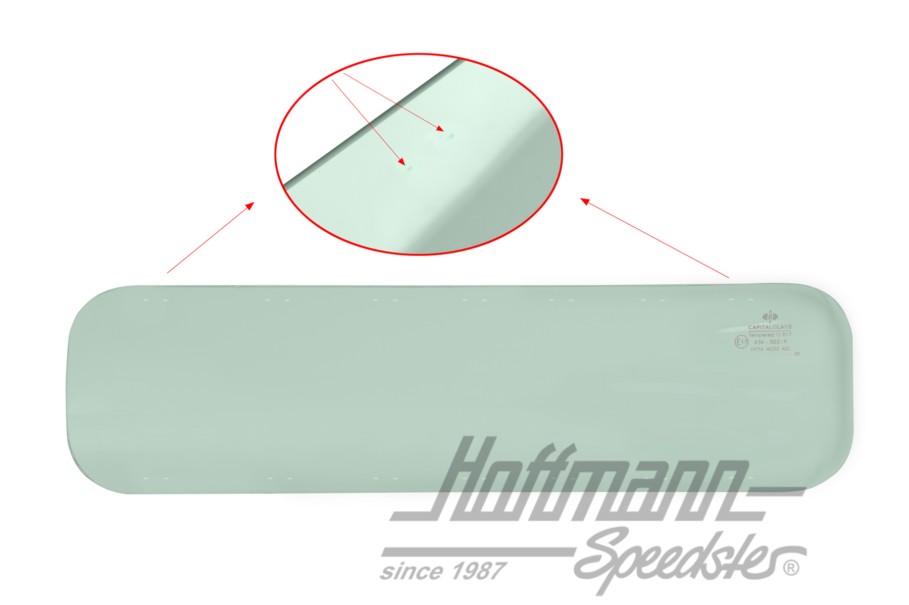 Cristal de claraboya, Furgoneta T1 Samba, verde | 241 845 601 grün | 089-0012