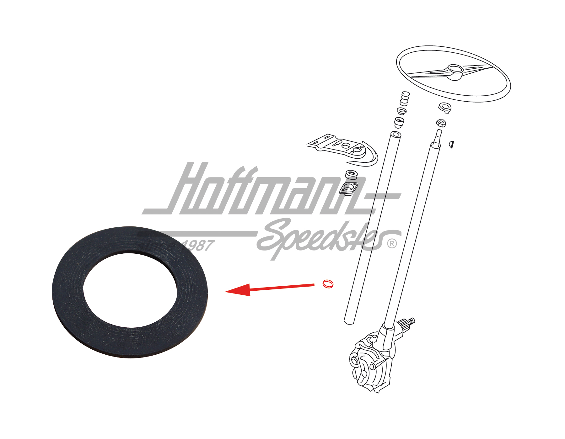 Junta, tubo encamisado / dirección, inferior | 211 415 617 | 089-4202-08
