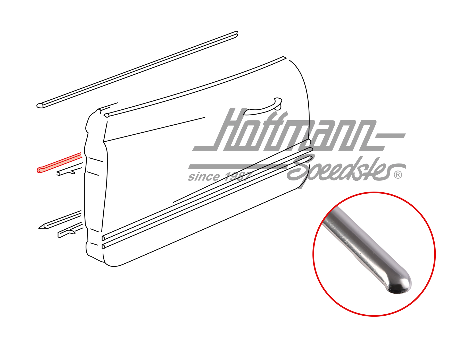 Moldura, revestimiento de puerta, central, 8.58-7.60 | 141 853 105 | 066-0028-32