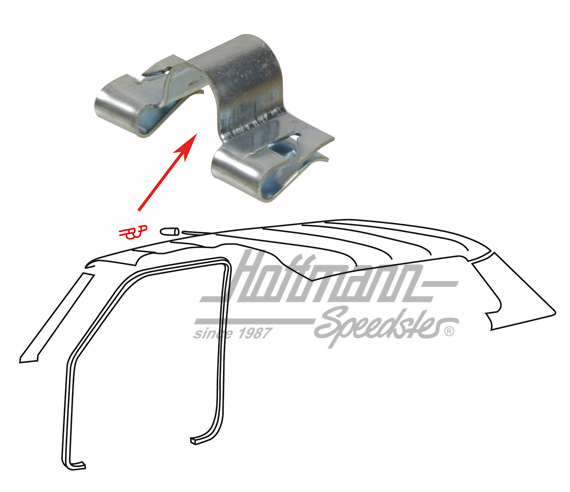 Clip, tensor de techo, Golf 1/Furgoneta T1 | 171 867 549 | 180-5560-10