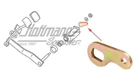 Palanca, cable de embrague, anterior,  55-67 | 211 721 374 | 088-3015-20